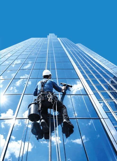 Façade Cleaning by Rope Access